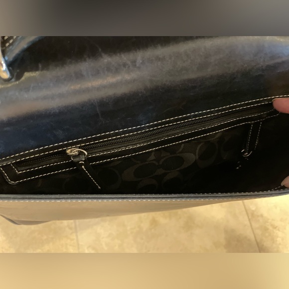 COACH leather laptop bag briefcase travel work bag vintage glove-tanned  leather - Picture 13 of 14